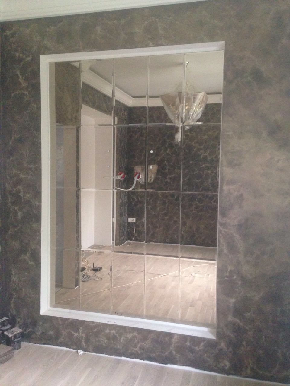 Зеркальное панно - рисунок прямоугольник