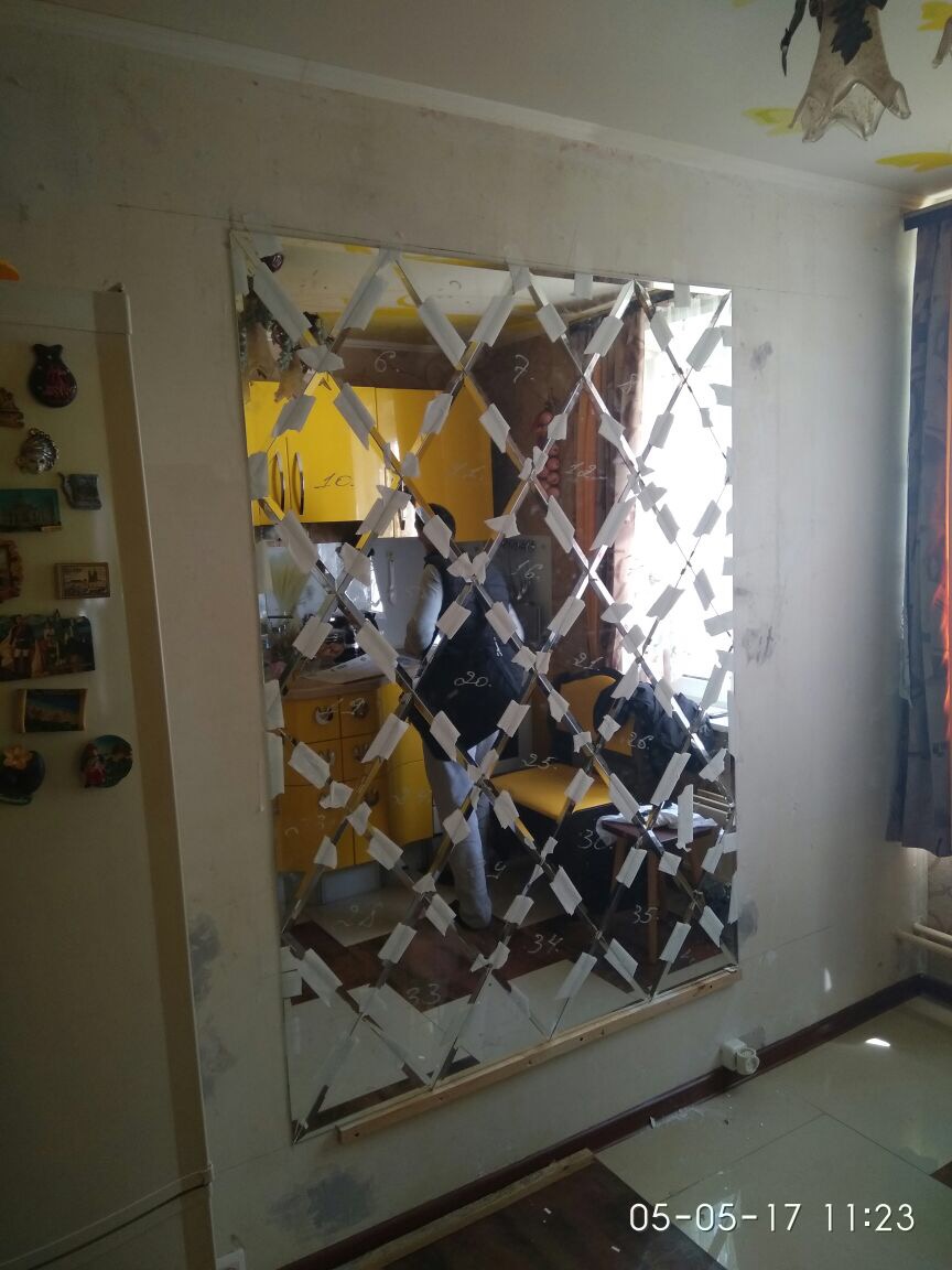 Зеркальная плитка ромб